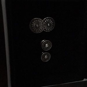 BUCKLE brand earrings two silver pairs